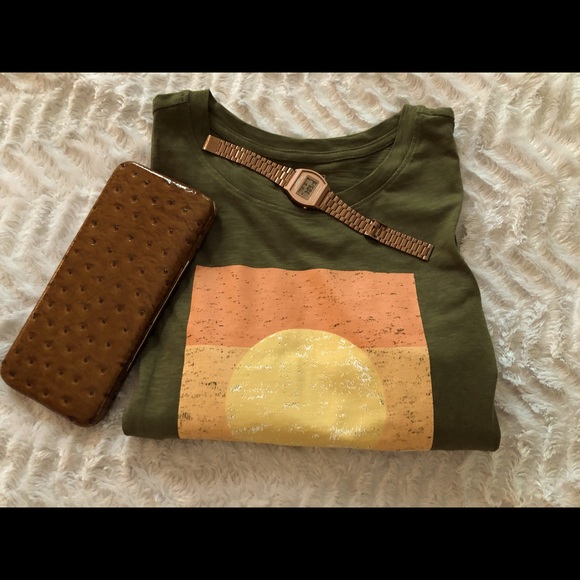 Cognac Brown Textured Clutch - Picture 7 of 7